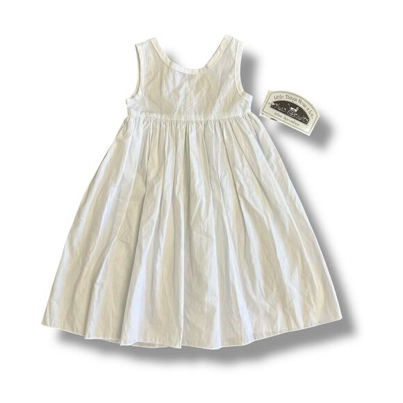 Little Things Mean a Lot White Cotton Day Slip Dress Infant 12 M Christening NWT - Picture 1 of 7